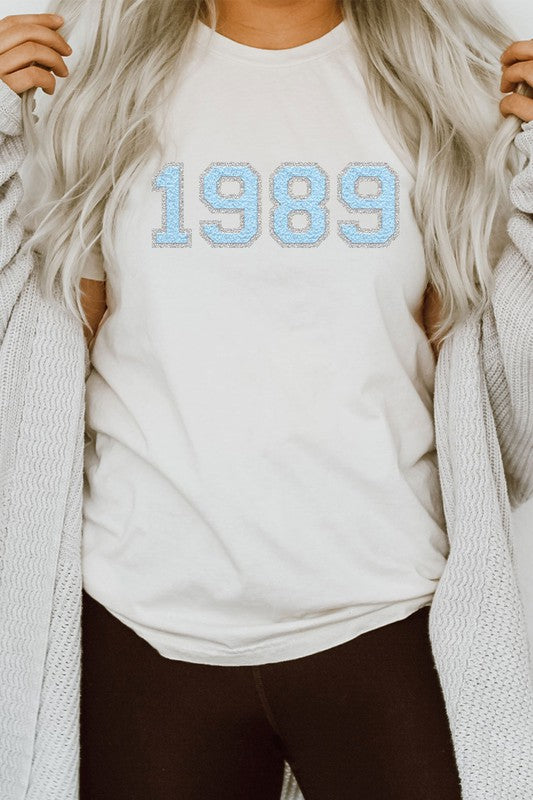 1989 Graphic Tee Faux Chenille Taylor Music Tee