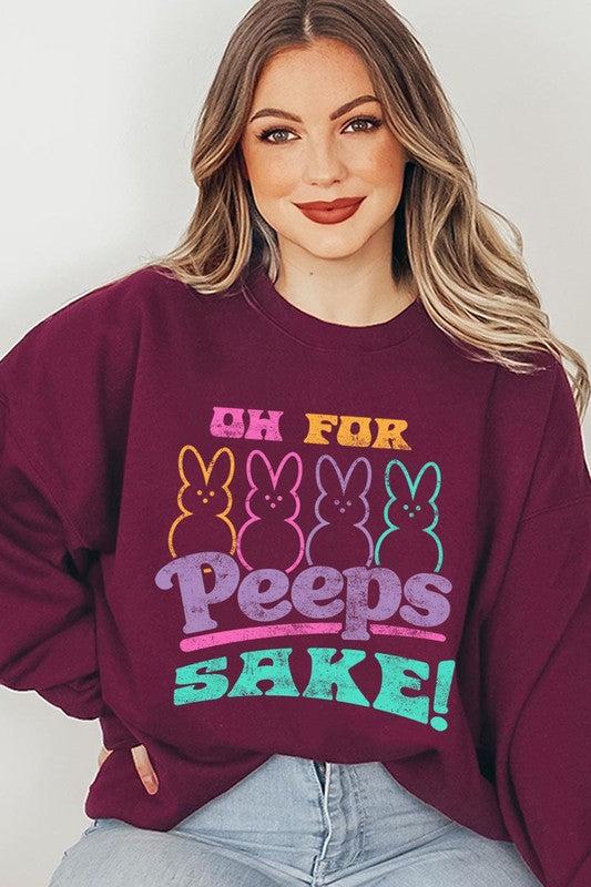 Sake Bunny Easters Graphic Fleece Sweatshirts