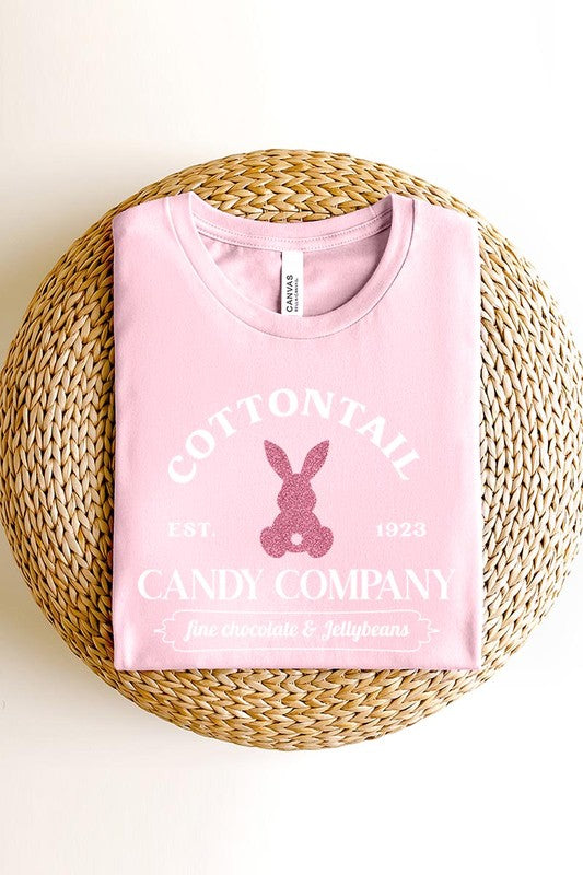 Cotton Tail Easter Bunny Glitter Graphic T Shirts