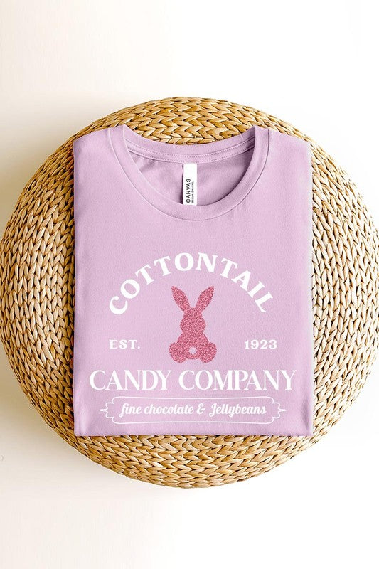 Cotton Tail Easter Bunny Glitter Graphic T Shirts