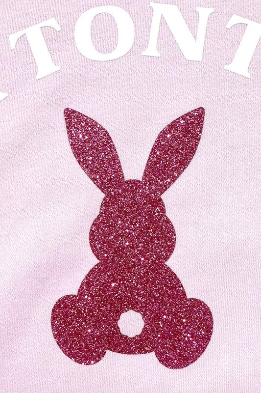 Cotton Tail Easter Bunny Glitter Graphic T Shirts