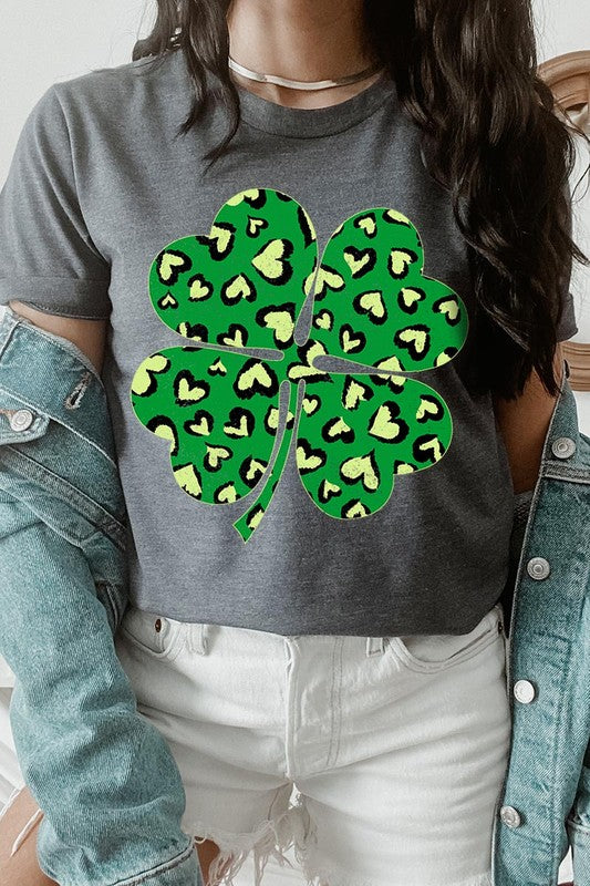 Four Leaf Clover St Patricks Day Graphic T Shirts