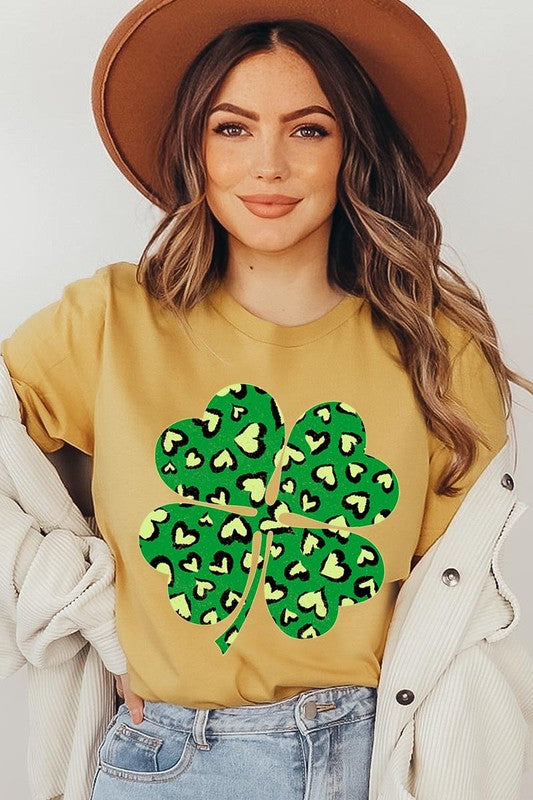 Four Leaf Clover St Patricks Day Graphic T Shirts