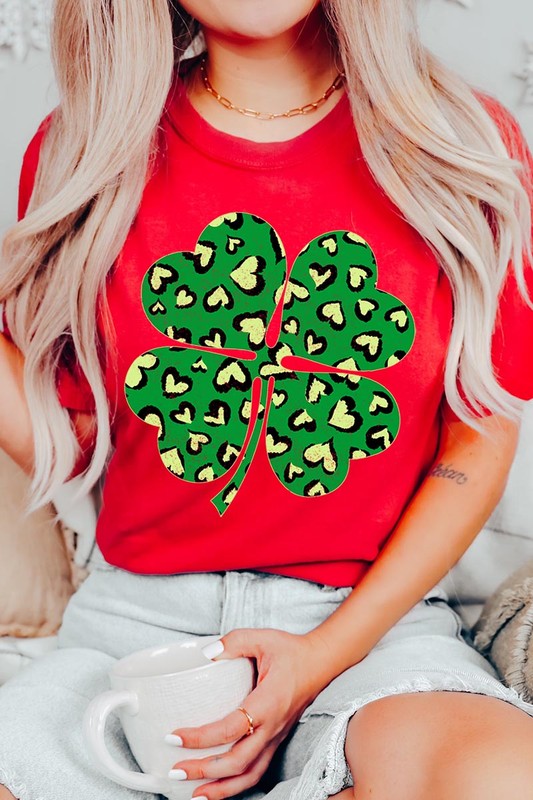 Four Leaf Clover St Patricks Day Graphic T Shirts