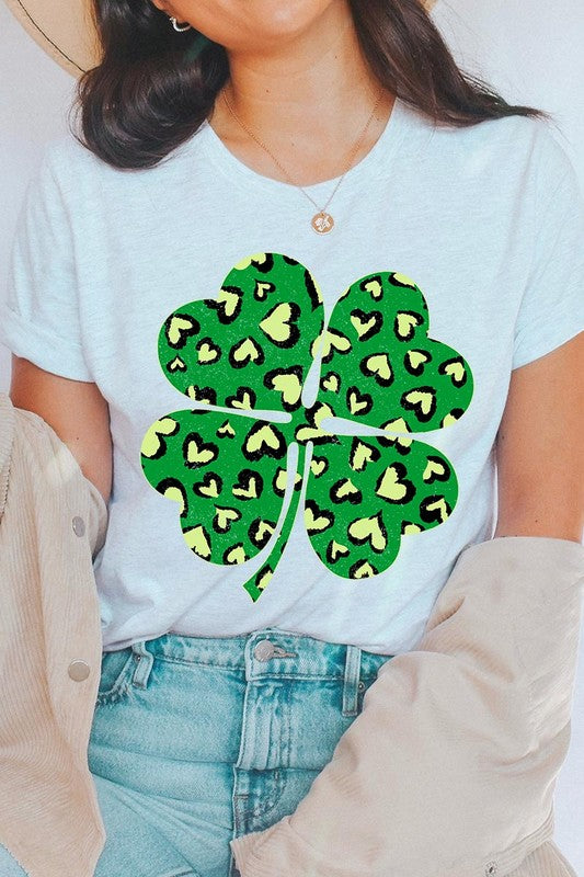 Four Leaf Clover St Patricks Day Graphic T Shirts