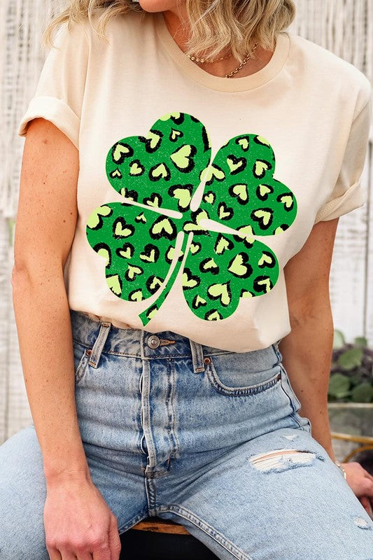 Four Leaf Clover St Patricks Day Graphic T Shirts