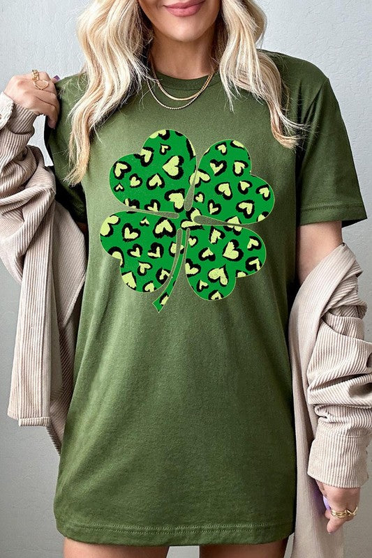 Four Leaf Clover St Patricks Day Graphic T Shirts