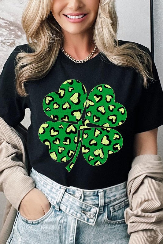 Four Leaf Clover St Patricks Day Graphic T Shirts