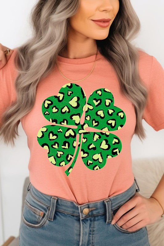 Four Leaf Clover St Patricks Day Graphic T Shirts