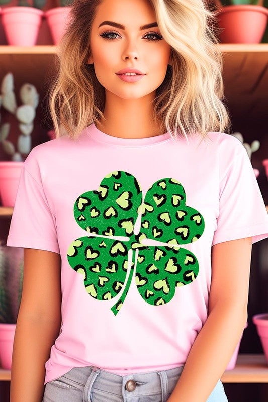 Four Leaf Clover St Patricks Day Graphic T Shirts