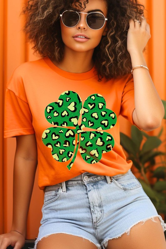 Four Leaf Clover St Patricks Day Graphic T Shirts