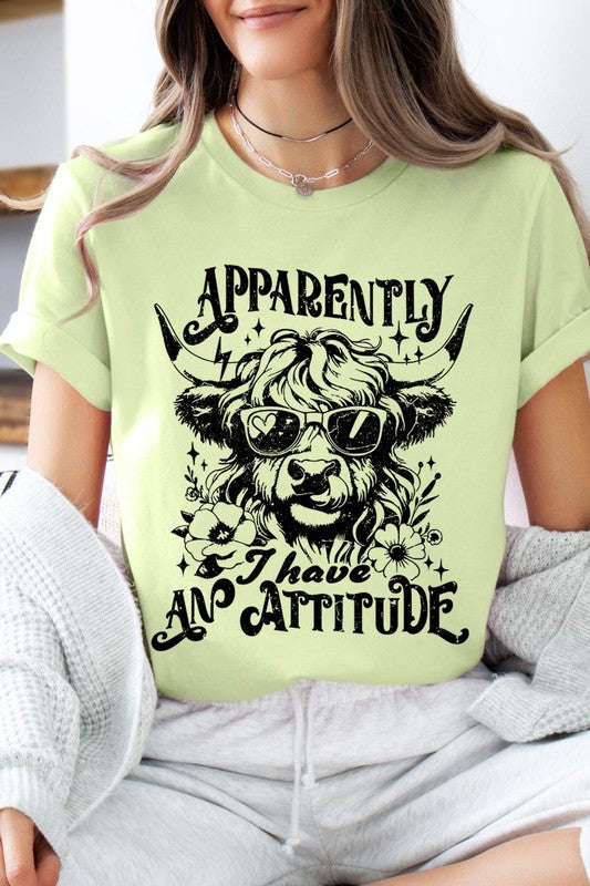 Attitude Western Cow Funny Graphic T Shirts